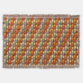 彫刻された長方形のピースはベージュと赤みを帯びた整列 スローブランケット (正面)