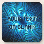 彫刻された青い星 コースター (正面)