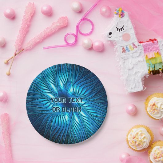 彫刻された青い星 ペーパープレート (パーティー)