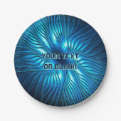 彫刻された青い星 ペーパープレート (正面)