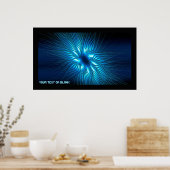 彫刻された青い星 ポスター (キッチン)