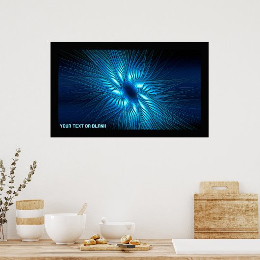 彫刻された青い星 ポスター (キッチン)