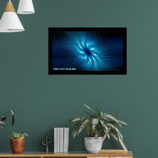 彫刻された青い星 ポスター (リビング1)