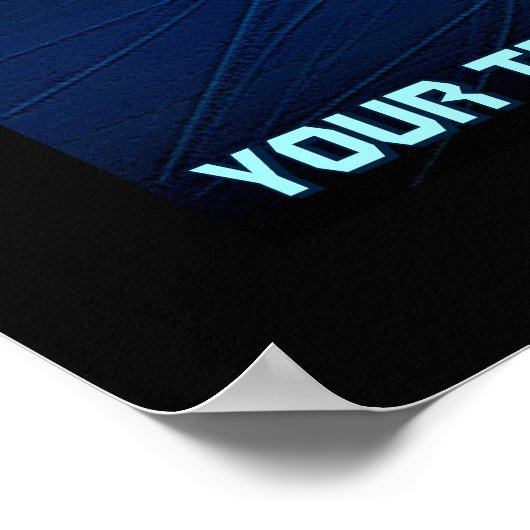 彫刻された青い星 ポスター (角)