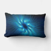 彫刻された青い星 ランバークッション (正面)