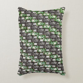 彫刻され、斑点のある灰色の緑の長方形の部分 アクセントクッション