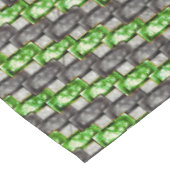 彫刻と染色された緑の灰色の長方形の部分 テーブルクロス (アングル)