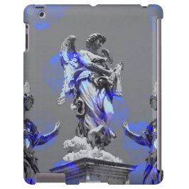 彫刻のブルーカラーブラシストロークのデジタルアート iPhone 13ケース