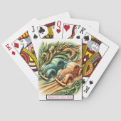 彫刻を介して自然モノグラム子供の試合 トランプ (裏面)