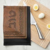 彫刻ウッドマゼルトフ キッチンタオル (四つ折り)