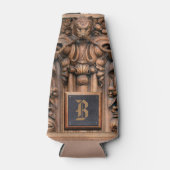 彫刻ウッドモノグラムボトルクール ボトルクーラー (正面)