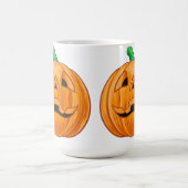 彫刻オレンジカボチャ詳細ハロウィーン モーフィングマグカップ (中央)