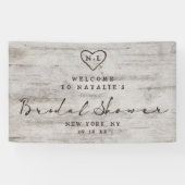 彫刻スウィートアーツ素朴ブライダルシャワーへようこそ 横断幕 (横)