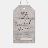 彫刻スウィートアーツ素朴ブライダルディスプレイシャワー ギフトタグ (正面)