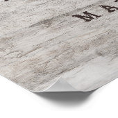 彫刻スウィートアーツ素朴樺の木ゲストブックサイン ポスター (角)