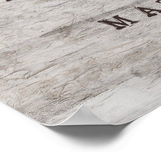 彫刻スウィートアーツ素朴樺の木ゲストブックサイン ポスター (角)