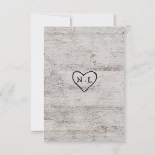 彫刻スウィートアーツ素朴樺の木婚約パーティ 招待状 (裏面)