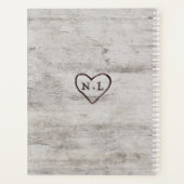 彫刻スウィート素朴樺の木ウッドズ結婚プラン プランナー手帳 (裏面)