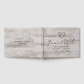 彫刻スウィート素朴樺の木ウッドツリ結婚ーズ ゲストブック (全面)