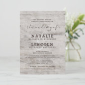 彫刻スウィート素朴樺の木ウッドツリ結婚ーズ 招待状 (スタンド正面)