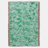 彫刻テクスチャー裏地のエメラルドグリーン スローブランケット