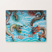 彫刻ドラゴンズのシンガポール。 ジグソーパズル (横)