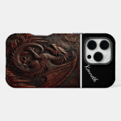 彫刻ドラゴンマウンテン iPhoneケース (裏面横)