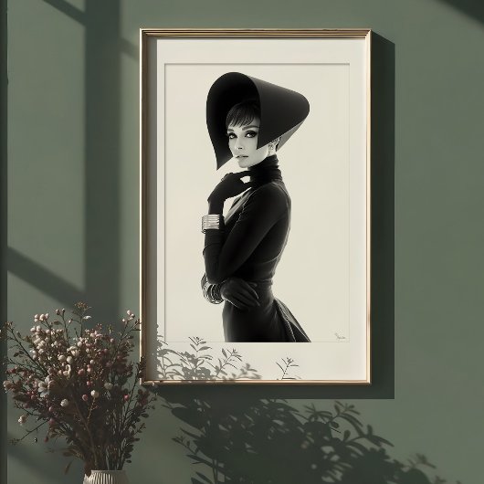 彫刻ドラマ：モノクロファッションアイコン ポスター