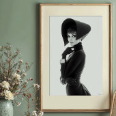 彫刻ドラマ：モノクロファッションアイコン ポスター