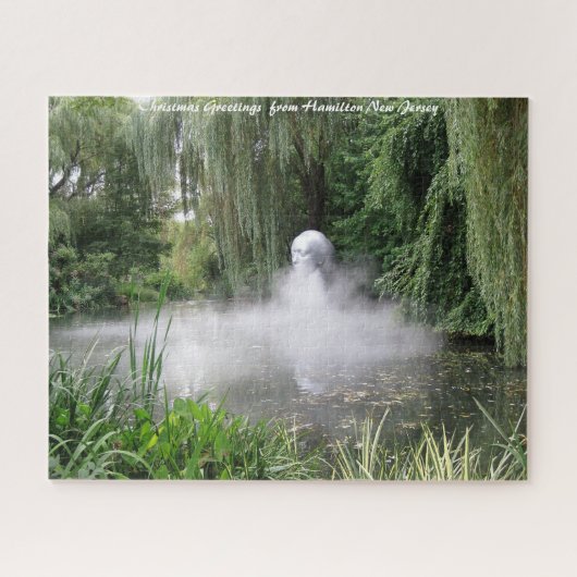 彫刻ハミルトン・ニュージャージーのクリスマス・グリーティング ジグソーパズル (横)