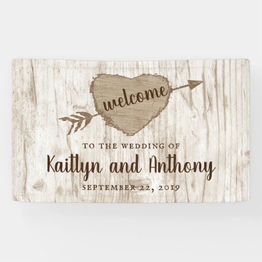 「彫刻ハートツリー ウェディングコレクション」へようこそ 横断幕 (横)