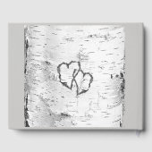 彫刻ハート樺の木ツリーバークゲストブック ゲストブック (裏面)