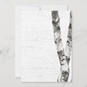 彫刻ハート樺の木ツリーブライダルシャワー 招待状 (裏面)