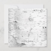 彫刻ハート樺の木バークウェディングシャワー 招待状 (裏面)