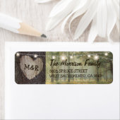 彫刻ハート結婚ツリー |スト素朴リングライト ラベル (インサイチュ)