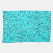 彫刻ペチュニア、アクアブルーキッチンタオル キッチンタオル (横)