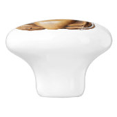 彫刻マオリティキ顔サンダーコーブ セラミックノブ (側面)