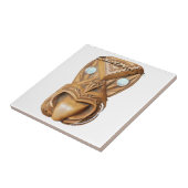 彫刻マオリティキ顔サンダーコーブ タイル (側面)