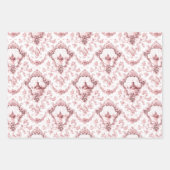 彫刻ヴィンテージフローラトイルw/風車&ボート ラッピングペーパーシート (正面3)