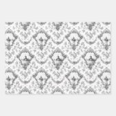 彫刻ヴィンテージフローラトイルw/風車&ボート ラッピングペーパーシート (正面2)