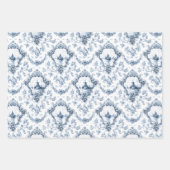 彫刻ヴィンテージフローラトイルw/風車&ボート ラッピングペーパーシート (正面)