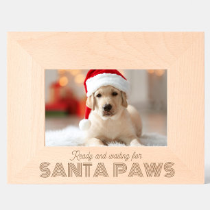 彫刻入りフォトフレーム クリスマスの犬好きさんに レーザー彫刻フレーム