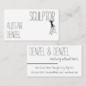 彫刻家のおもしろいカスタマイズ可能 名刺 (正面/裏面)