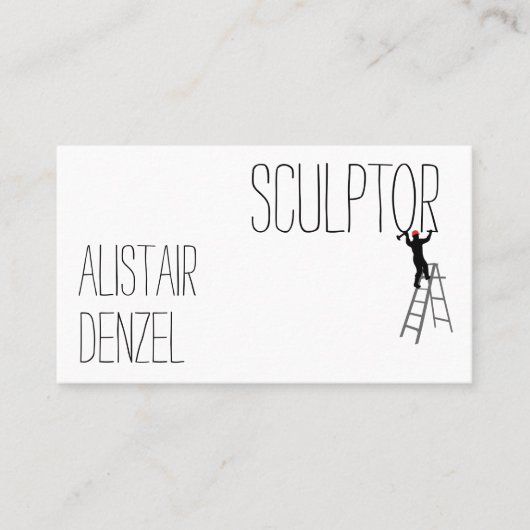 彫刻家のおもしろいカスタマイズ可能 名刺 (正面)