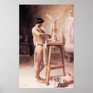 彫刻家のスタジオで ポスター