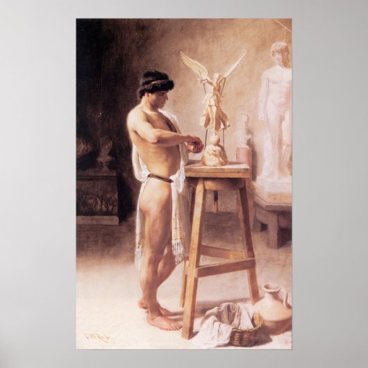 彫刻家のスタジオで ポスター (正面)