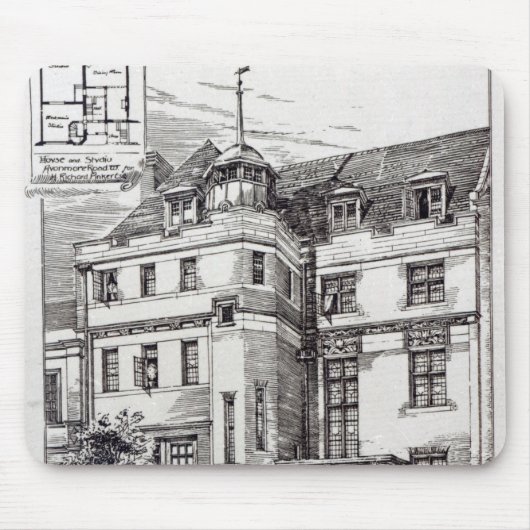 彫刻家のスタジオ1892年 マウスパッド (正面)