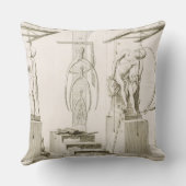 彫刻家のスタジオ、c.1800 (版木、銅版、版画) クッション (裏面)