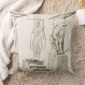 彫刻家のスタジオ、c.1800 (版木、銅版、版画) クッション (ブランケット)