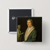 彫刻家のバーテルThorvaldsenポートレート 缶バッジ (正面&裏面)